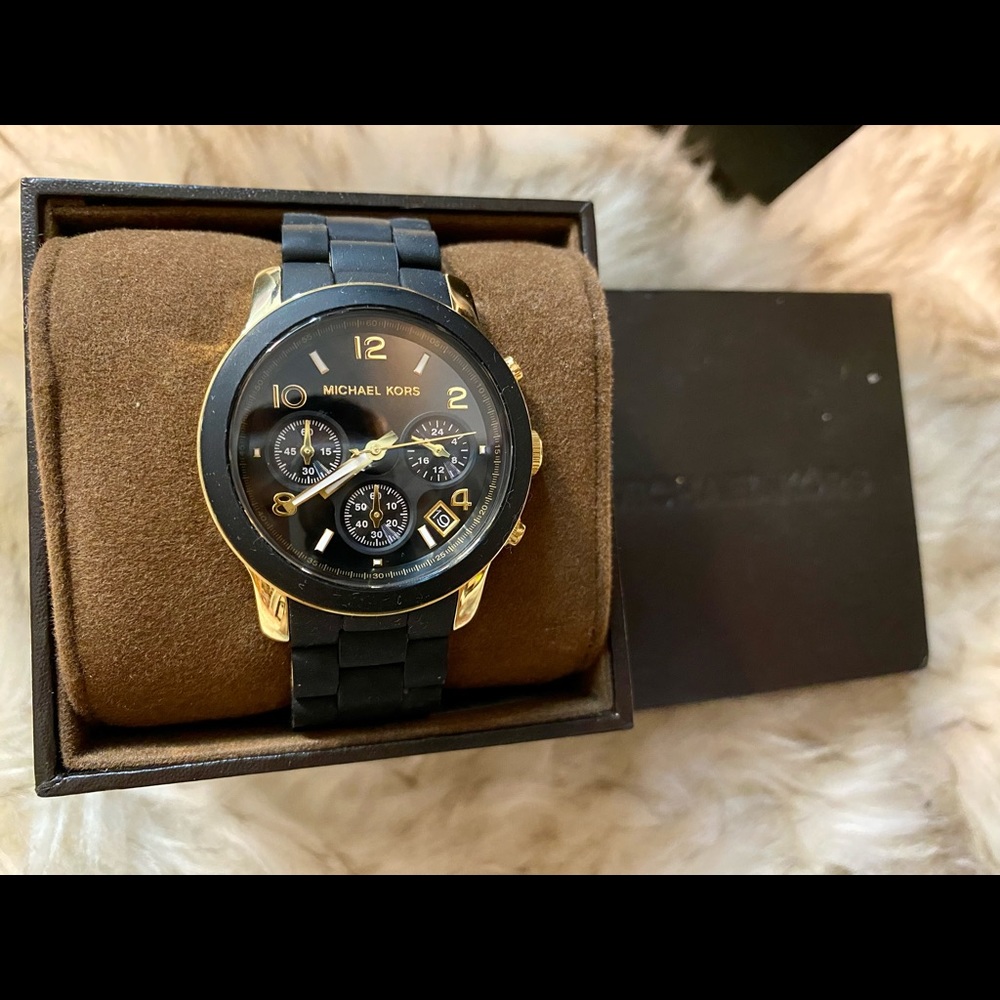 Michal Kors Black Catwalk Chronograph Watch MK5191